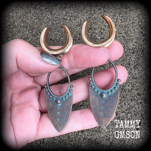 Artemis Shield Maiden gauged earrings