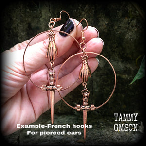 Tarot earrings-Ace of swords earrings