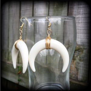 Artemis earrings-Double Horn earrings