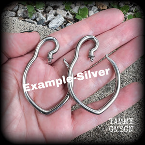 DIY tear drop hooks for ear hangers and ear weights