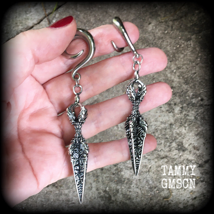 Vajra dagger ear weights-Gauged earrings