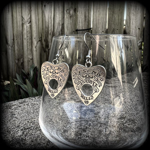 Ouija earrings-Planchette earrings