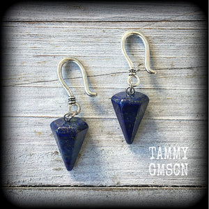 Lapis Lazuli earrings-Gemstone earrings