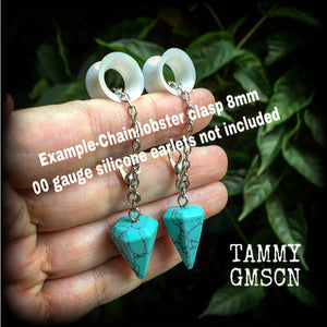 Turquoise earrings-Gemstone earrings