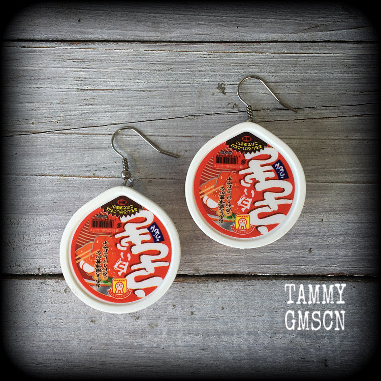 Noodles earrings-Ramen earrings