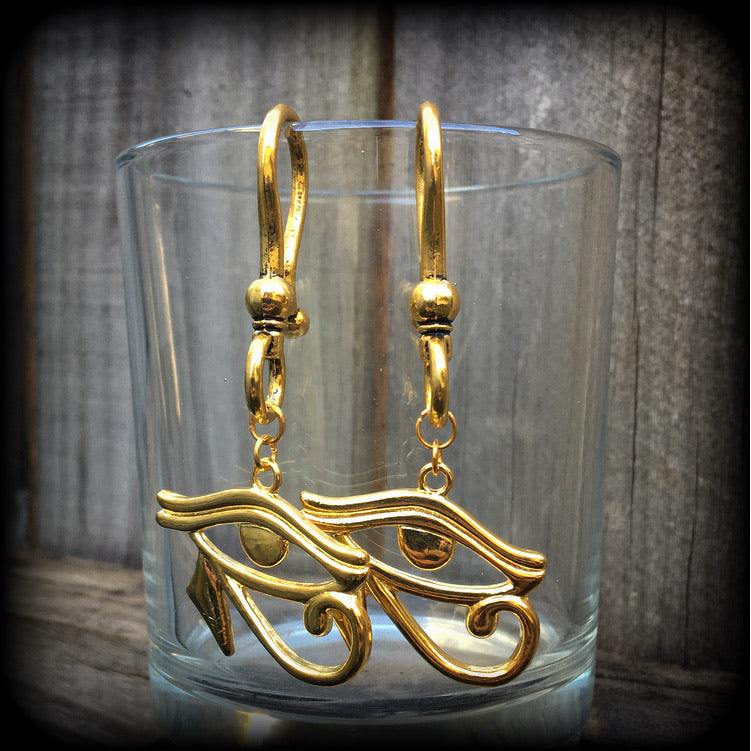 Eye of Ra ear hangers-Egyptian earrings