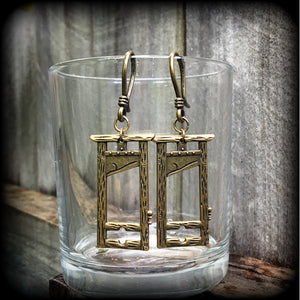 Guillotine earrings-Halloween earrings