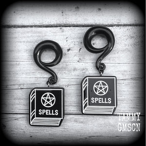 Book of Shadows gauged earrings