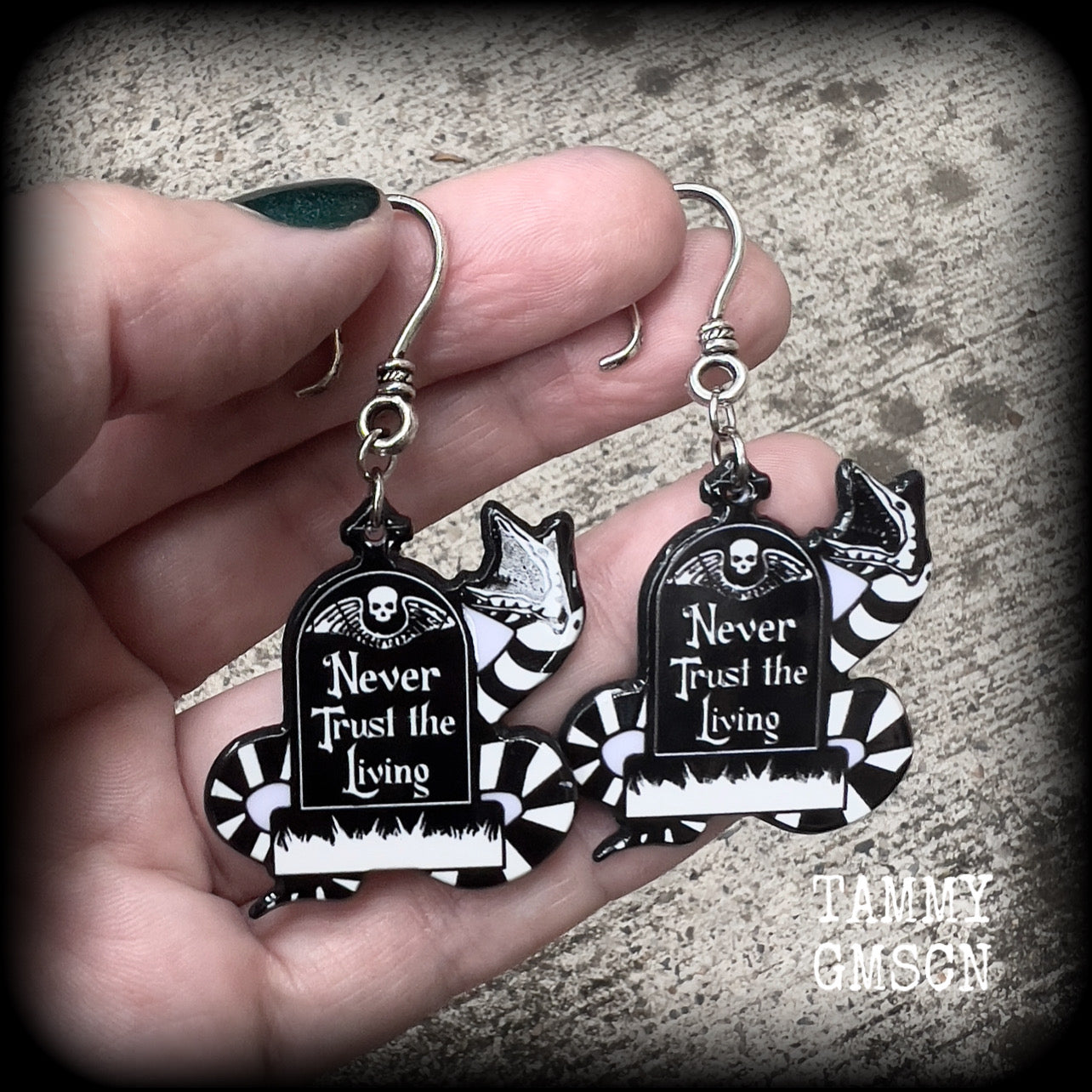 Beetlejuice earrings 