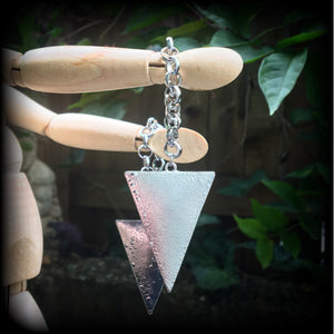 Geometric earrings-Triangle ear hangers