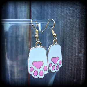 Lucky rabbits foot earrings