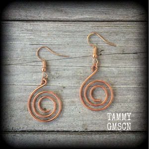 Spiral earrings-Geometric earrings