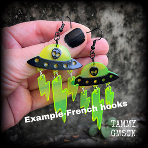 UFO earrings-Alien abduction