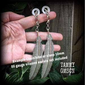 Feather earrings-Boho earrings