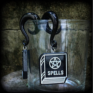 Book of Shadows gauged earrings