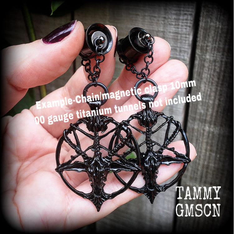 Baphomet earrings-Occult earrings