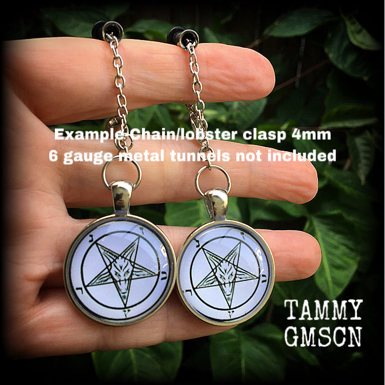 Baphomet earrings-Church of Satan earrings