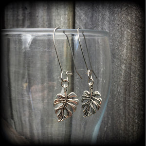 Monstera earrings-Leaf earrings