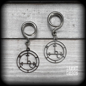 Sigil of Lilith gauged earrings