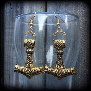 Norse earrings-Thors hammer earrings