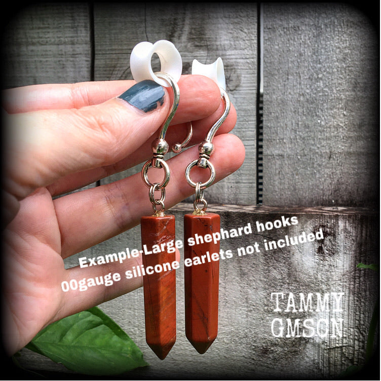 Red jasper earrings