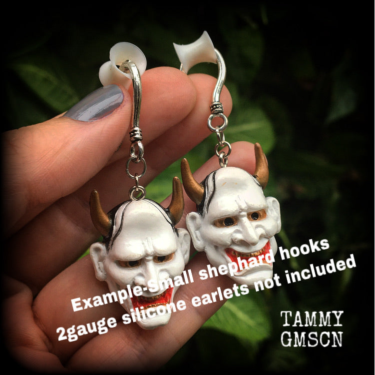 Hannya Mask earrings-Japanese earrings