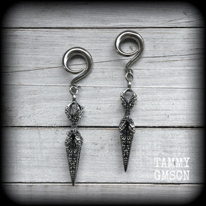 Vajra dagger ear weights-Gauged earrings