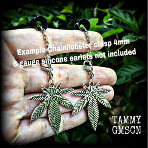 Cannabis leaf earrings-Hemp earrings