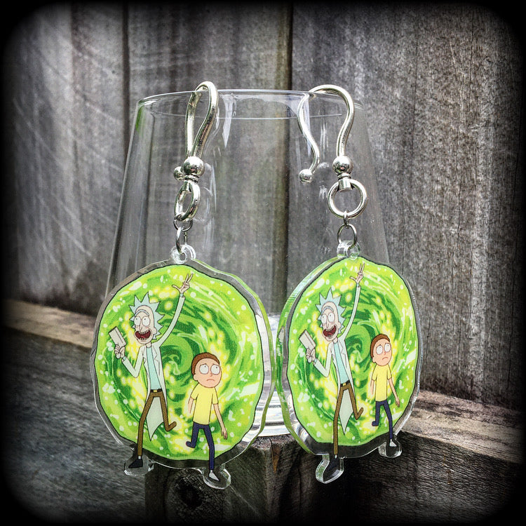 Rick and Morty earrings-Pop Culture earrings