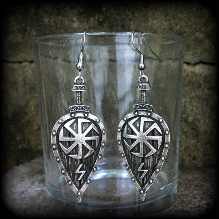 Solar cross earrings 