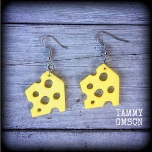 Swiss cheese earrings