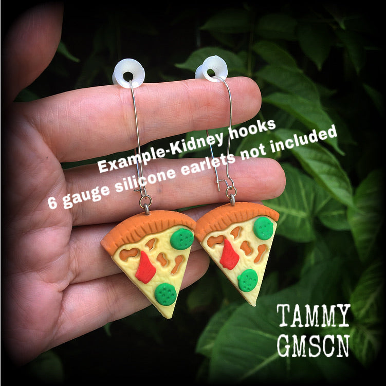 Pizza earrings-Pizza jewelry